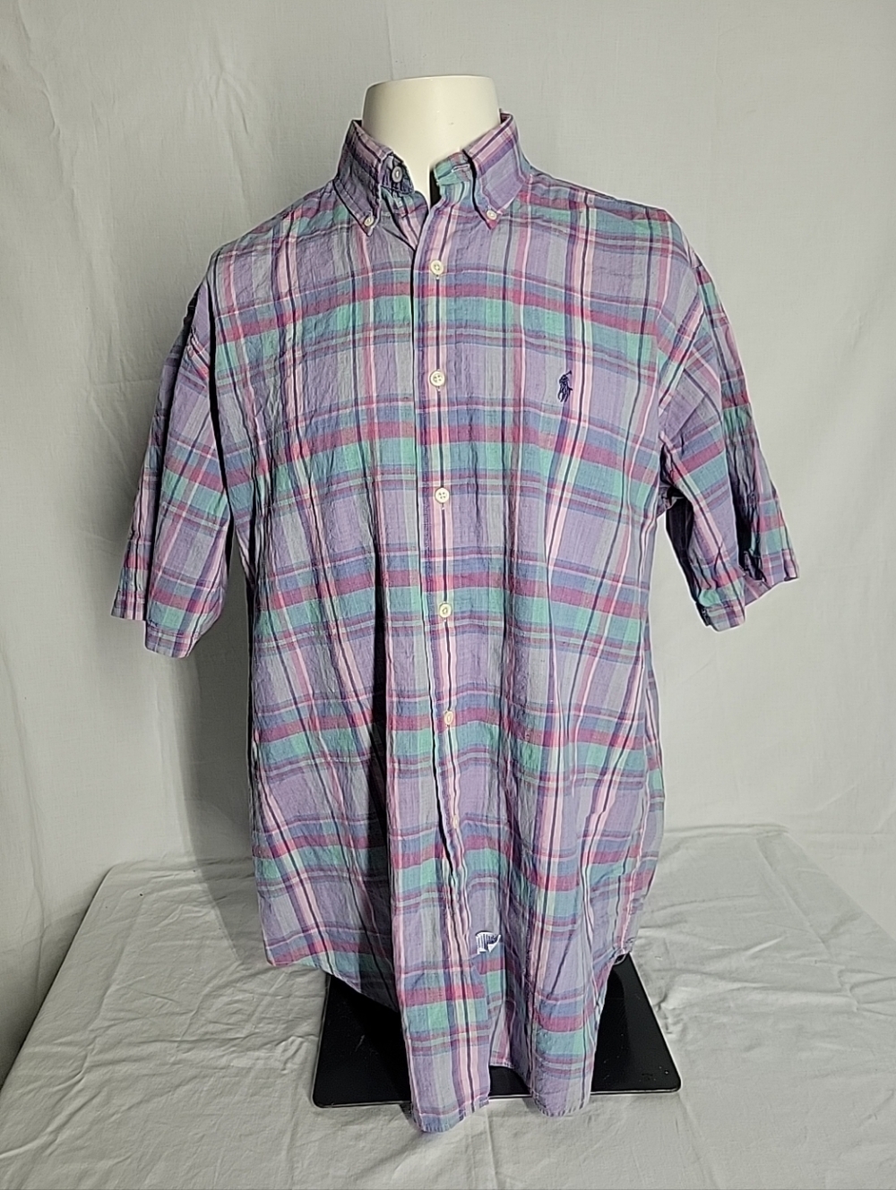 Ralph Lauren Lavender Plaid Button-Down Shirt